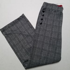 Women's black checkered style casual pants